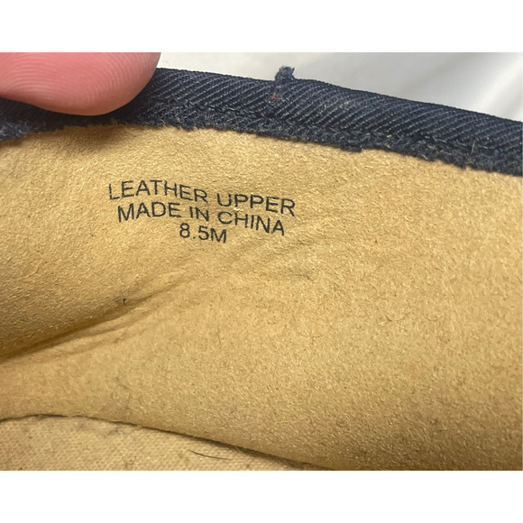 Talbots Sz 8.5 Quinn Platform Espadrilles Navy Suede Jute Sole Slip-On Flats - Picture 8 of 8